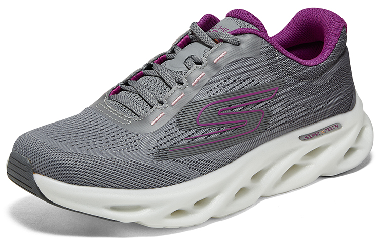 Skechers Go Run Speed Swirl Tech Comfortable Low top Running Shoes Women’s Gray Purple