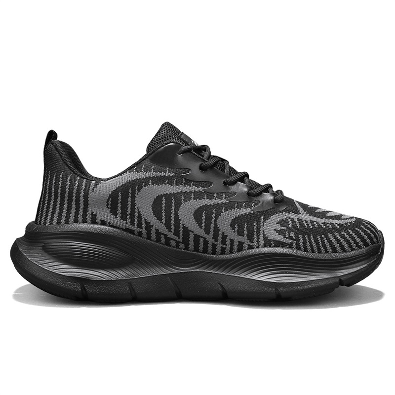 Binary Cushioning Rebound Lightweight Breathable Slip Resistant Low top Running Shoes Men’s Black