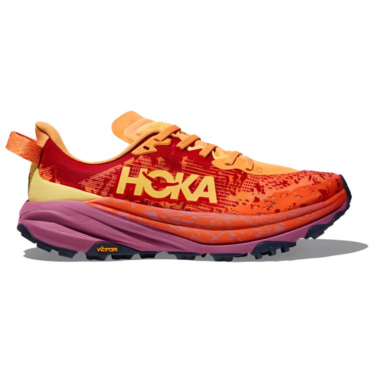 HOKA ONE ONE Slip Resistant, Abrasion Resistant, Lightweight Low top Running Shoes Women’s Red Orange