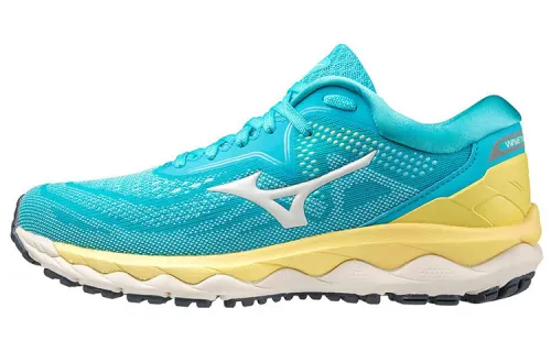 Mizuno Wave Sky 4 Running Shoes Women's Low Top Blue/Yellow