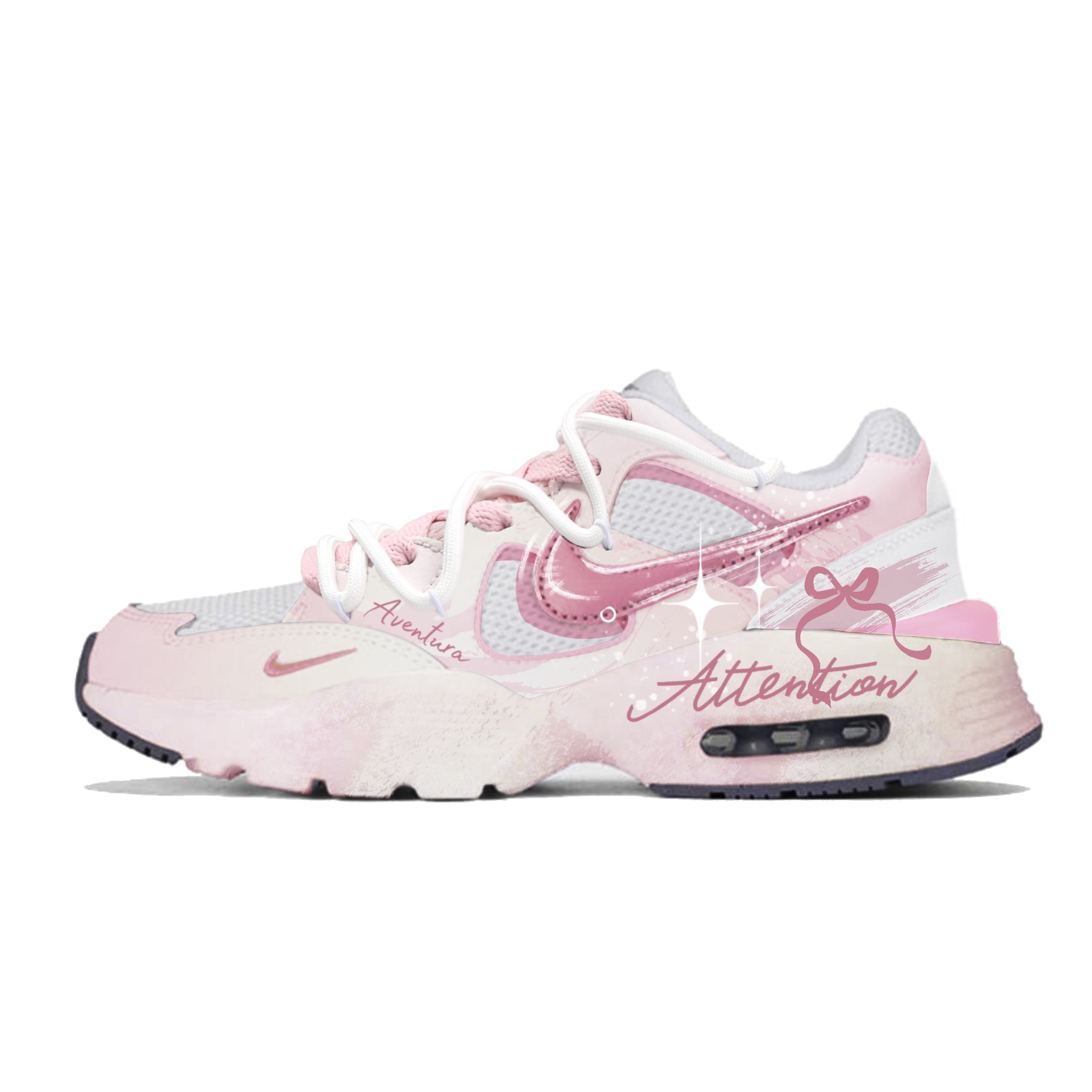 Nike Air Max Fusion Slip Resistant Slip Resistant Low top Running Shoes Women’s Pink