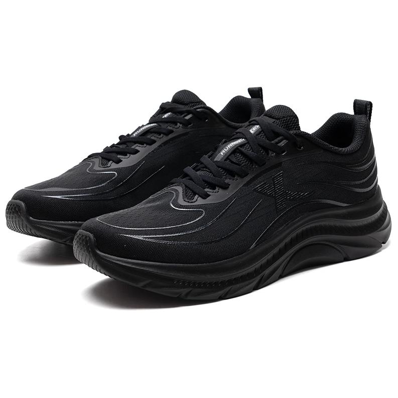 XTEP Breathable Mesh Cushioning Slip Resistant Low top Casual Running Shoes Men’s Black