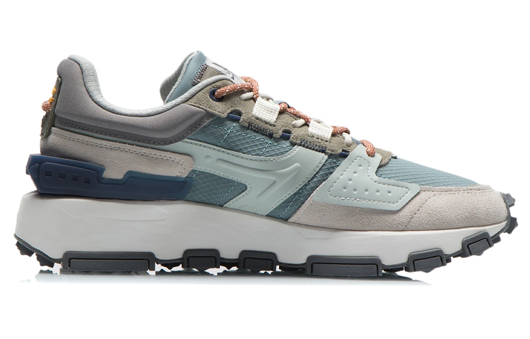 Li Ning Cloud Sword Reflective Slip Resistant Abrasion Resistant Low top Running Shoes Men’s Lead Gray Green