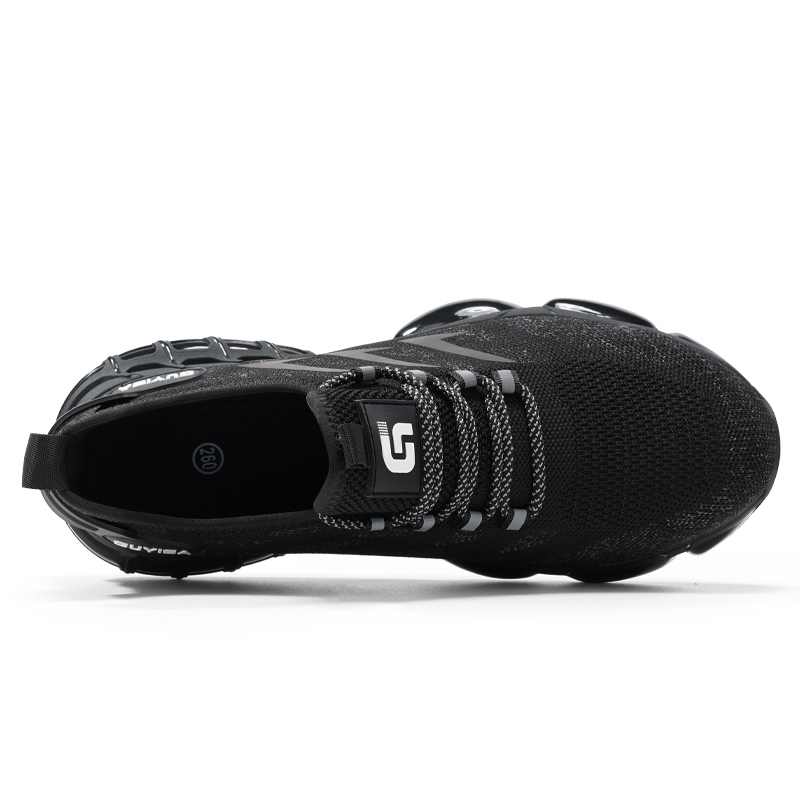 GUYISA Impact Resistant Cushioning Slip Resistant Low top Outdoor Shoes Men’s Black