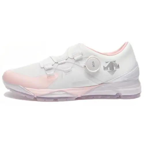 DESCENTE CONDOR BOA Cushioning Slip Resistant Breathable Low top Golf Shoes Women's White Pink
