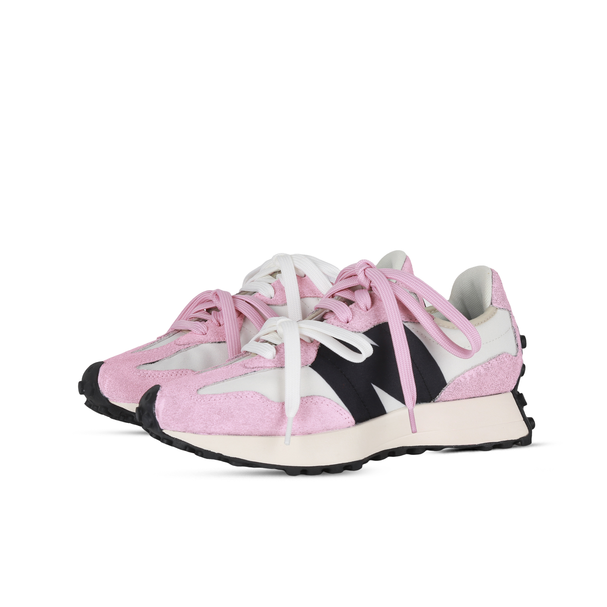 New Balance NB 327 Cushioning Abrasion Resistant Cushioning, Wear Resistant Low top Running Shoes Unisex Pink