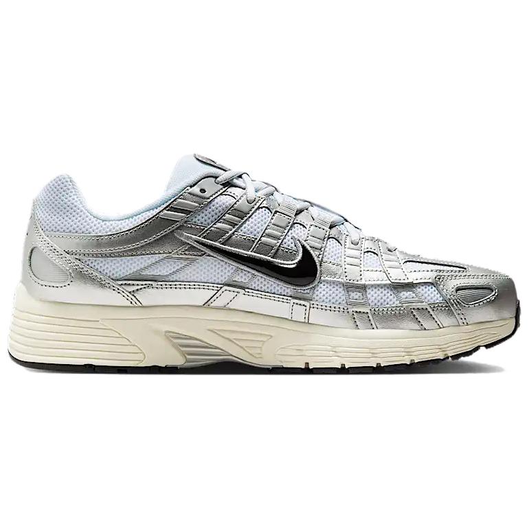 Nike P 6000 White Metallic Silver Flat Silver Black