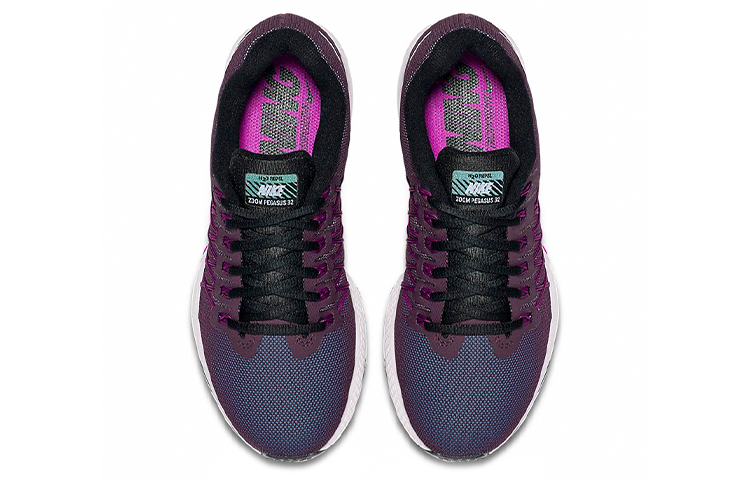 Nike Air Zoom Prestige Fabric Cushioning Slip Resistant Low top Running Shoes Women’s Black Purple