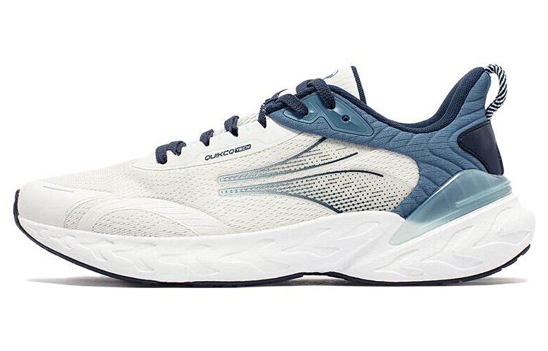 361° Popping Foam 3 Cushioning Slip Resistant Abrasion Resistant Low top Running Shoes Men's White Blue