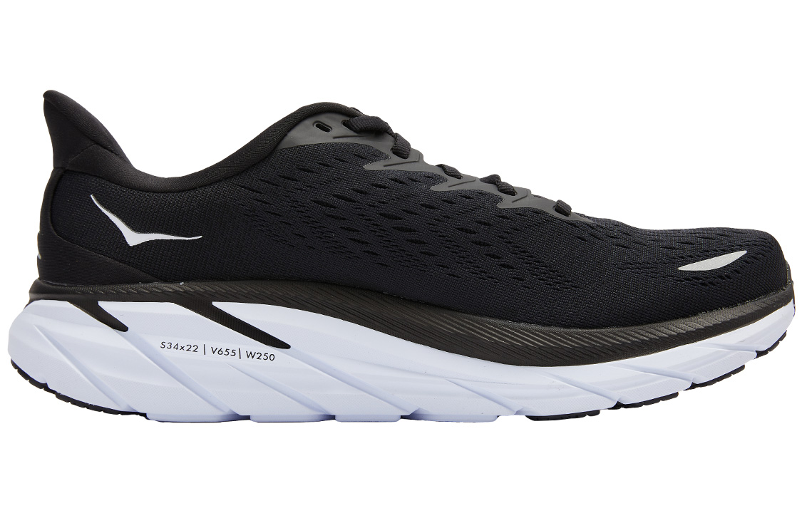 HOKA ONE ONE Clifton 8 Black White Wide