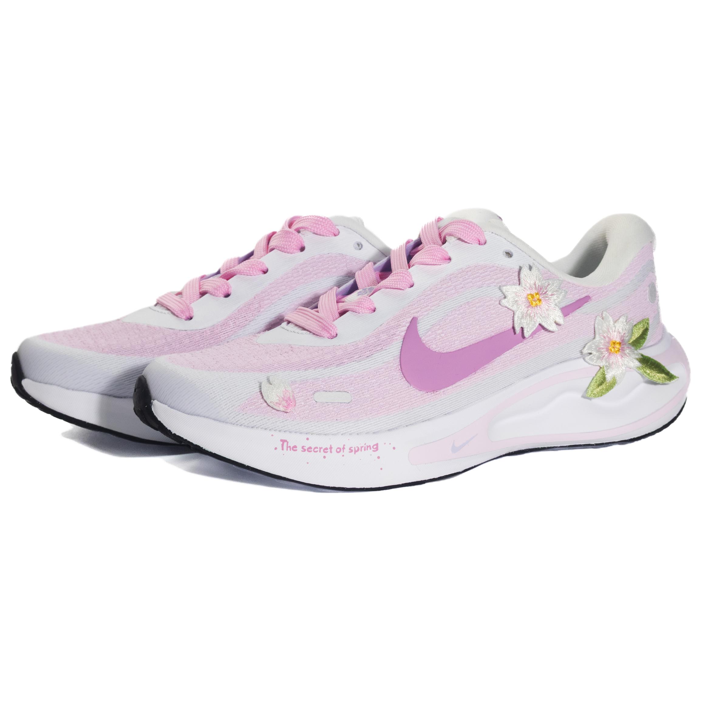 Nike Journey Run Cushioning Abrasion Resistant Coverage Low top Running Shoes Unisex Pink