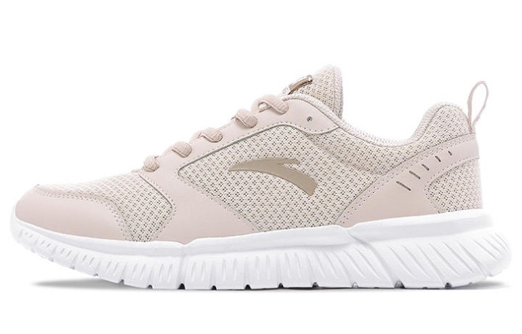 Anta Running Collection Textile, Synthetic Leather Low top EVA Midsole Casual Running Shoes Women’s Lotus Gray White