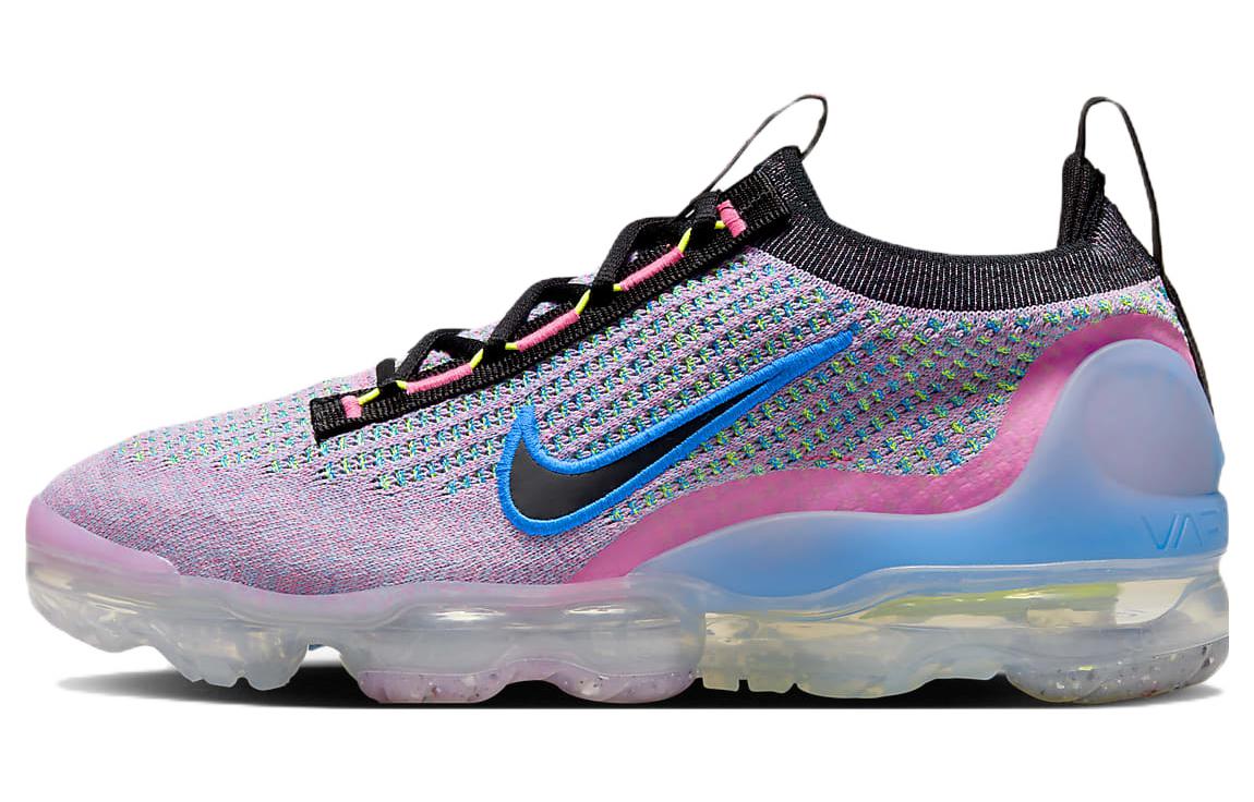 Nike Air VaporMax 2021 FK Next Nature fabric mid-top running shoes women's pink blue