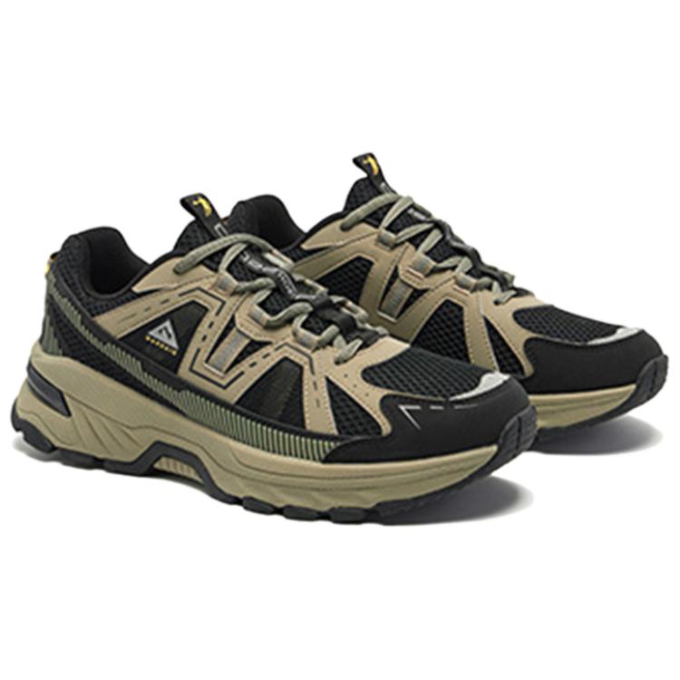 QIAODAN Cushioning Slip Resistant Breathable Low top Outdoor Shoes Men’s Black Green