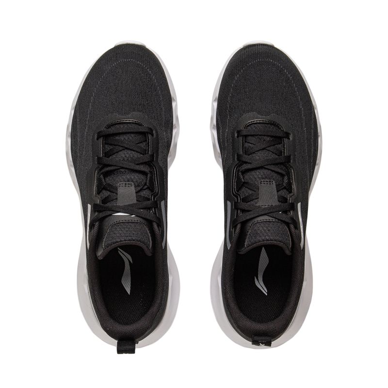 Li Ning Cushioning Slip Resistant Low top Casual Running Shoes Men’s Black