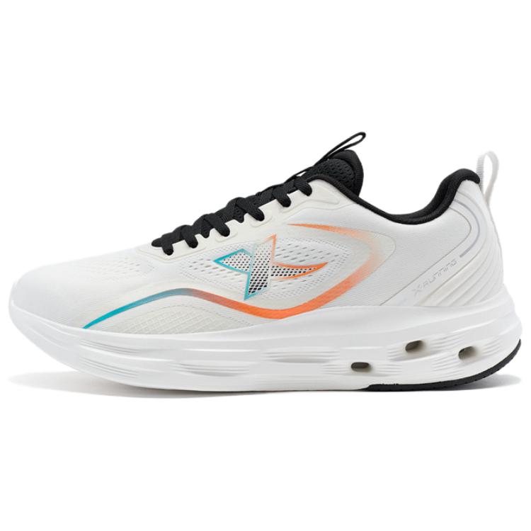 XTEP Comfortable And Breathable Cushioning, Wear Resistant Low top Casual Running Shoes Men’s White Orange