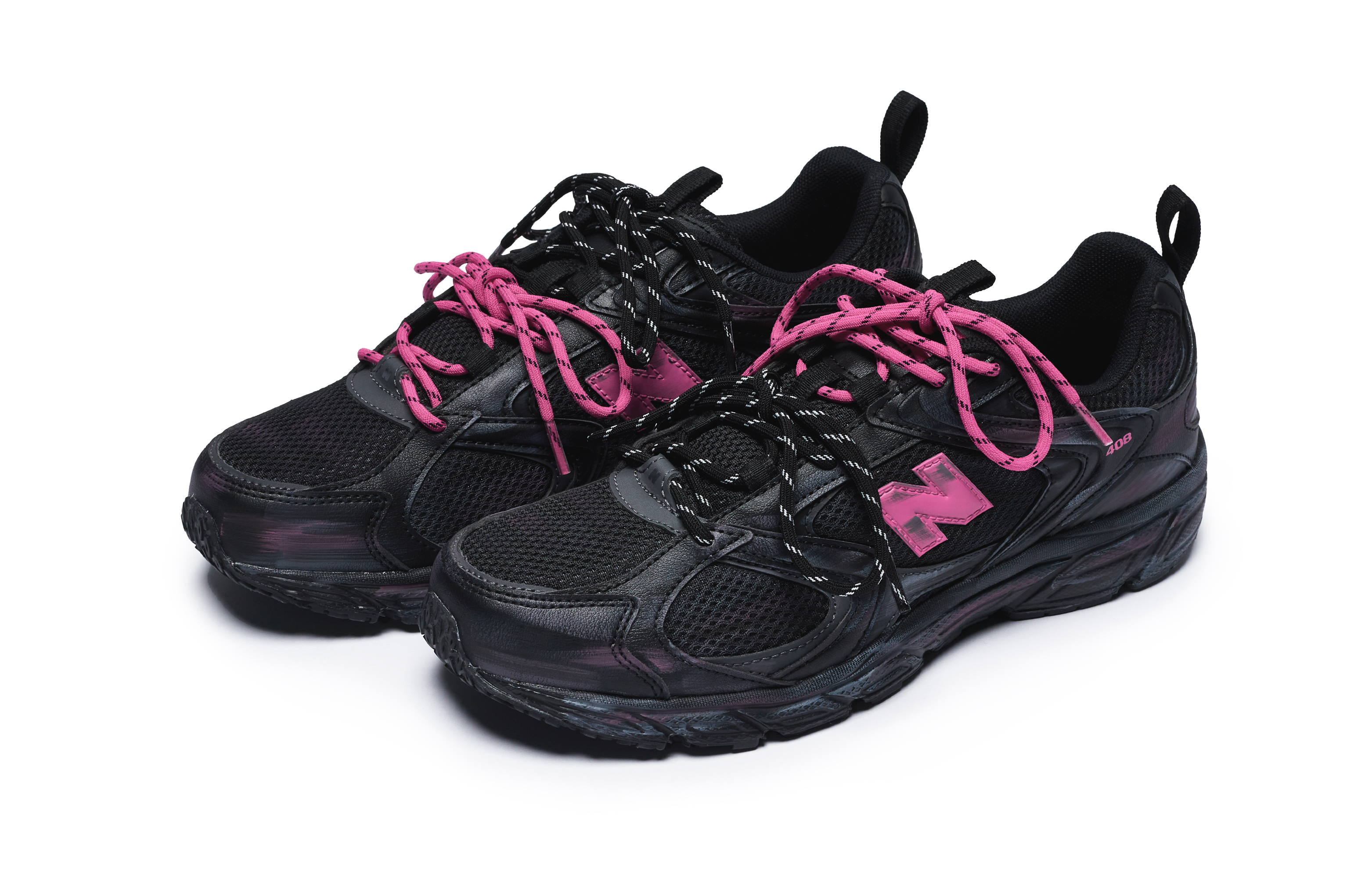 New Balance 408 Slip Resistant Slip Resistant Low top Running Shoes Unisex Black Pink
