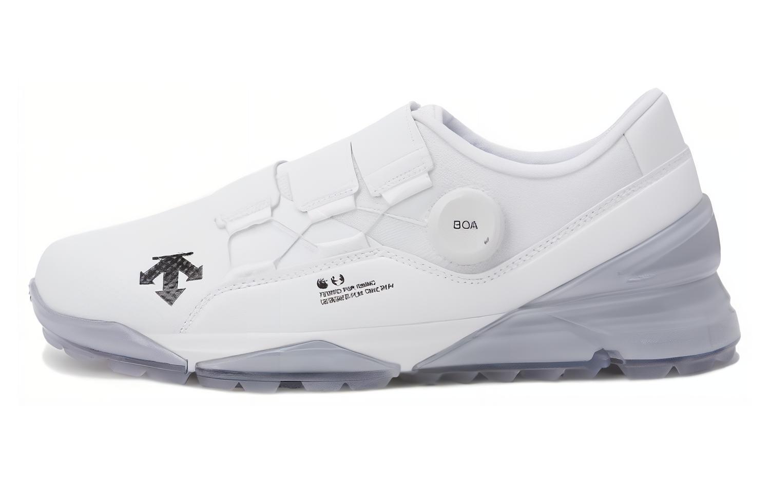 DESCENTE CONDOR BOA Abrasion Resistant Breathable Abrasion Resistant Breathable Low top Golf Shoes Unisex White