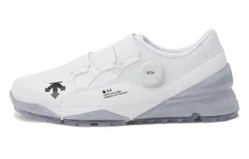 DESCENTE CONDOR BOA Abrasion Resistant Breathable Abrasion Resistant Breathable Low top Golf Shoes Unisex White