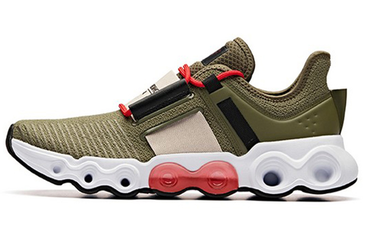 Anta Energy Ring Casual Low top Running Shoes Men's Dark Olive Green