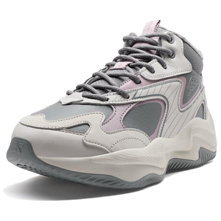 XTEP Lightning 5.0 Fleece Lined Comfortable Slip Resistant Thermal Low top Casual Running Shoes Women’s Gray Purple