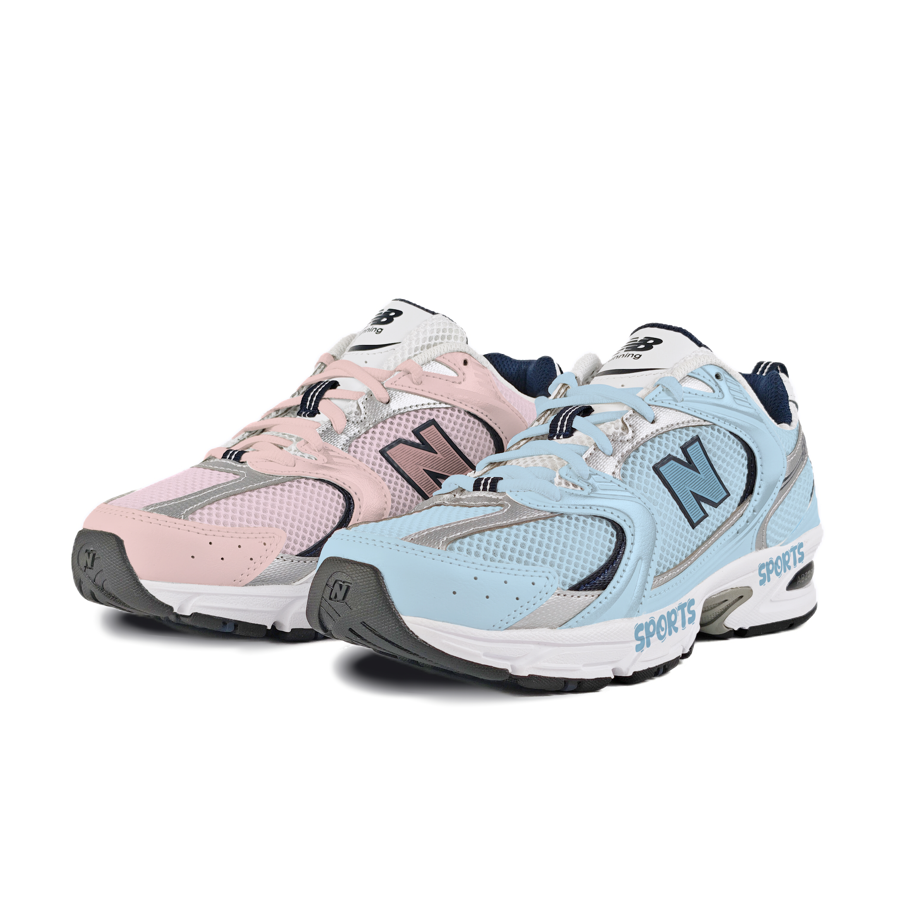 New Balance NB 530 Abrasion Resistant Low top Running Shoes Unisex Blue Pink