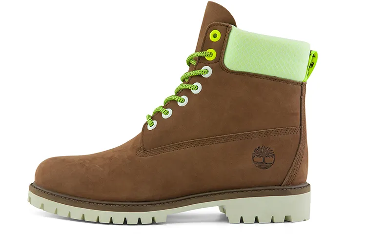 Timberland Hi Vis Heritage 6 Inch Waterproof Wide Fit Boot 'Dark Purple'