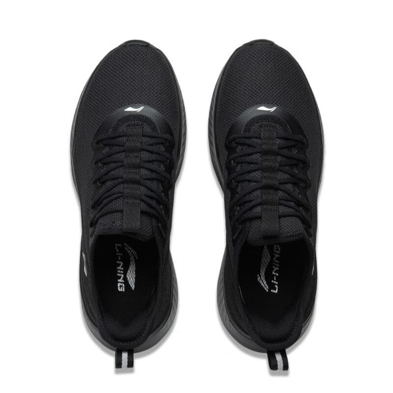 Li Ning Fabric Slip Resistant And Breathable Low top Running Shoes Men’s Black