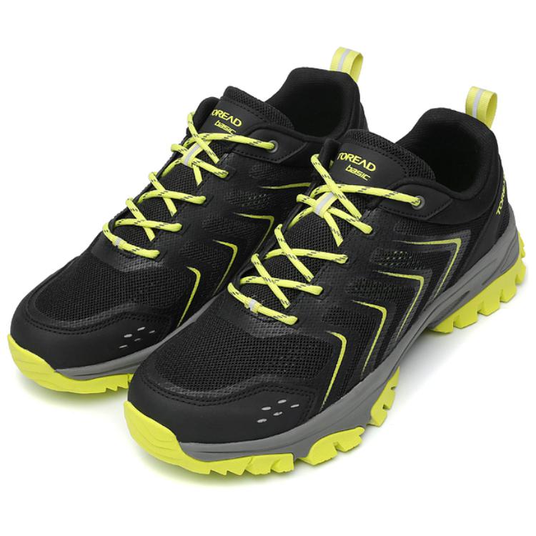 TOREAD Comfortable Cushioning, Wear Resistant Low top Outdoor Shoes Men’s Black Green