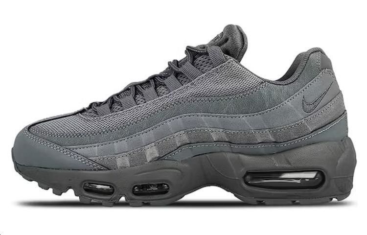Nike Air Max 95 Comfortable, lightweight, shock-absorbing and wear-resistant low-top shoes/sports shoes/running shoes, men's style, cool gray