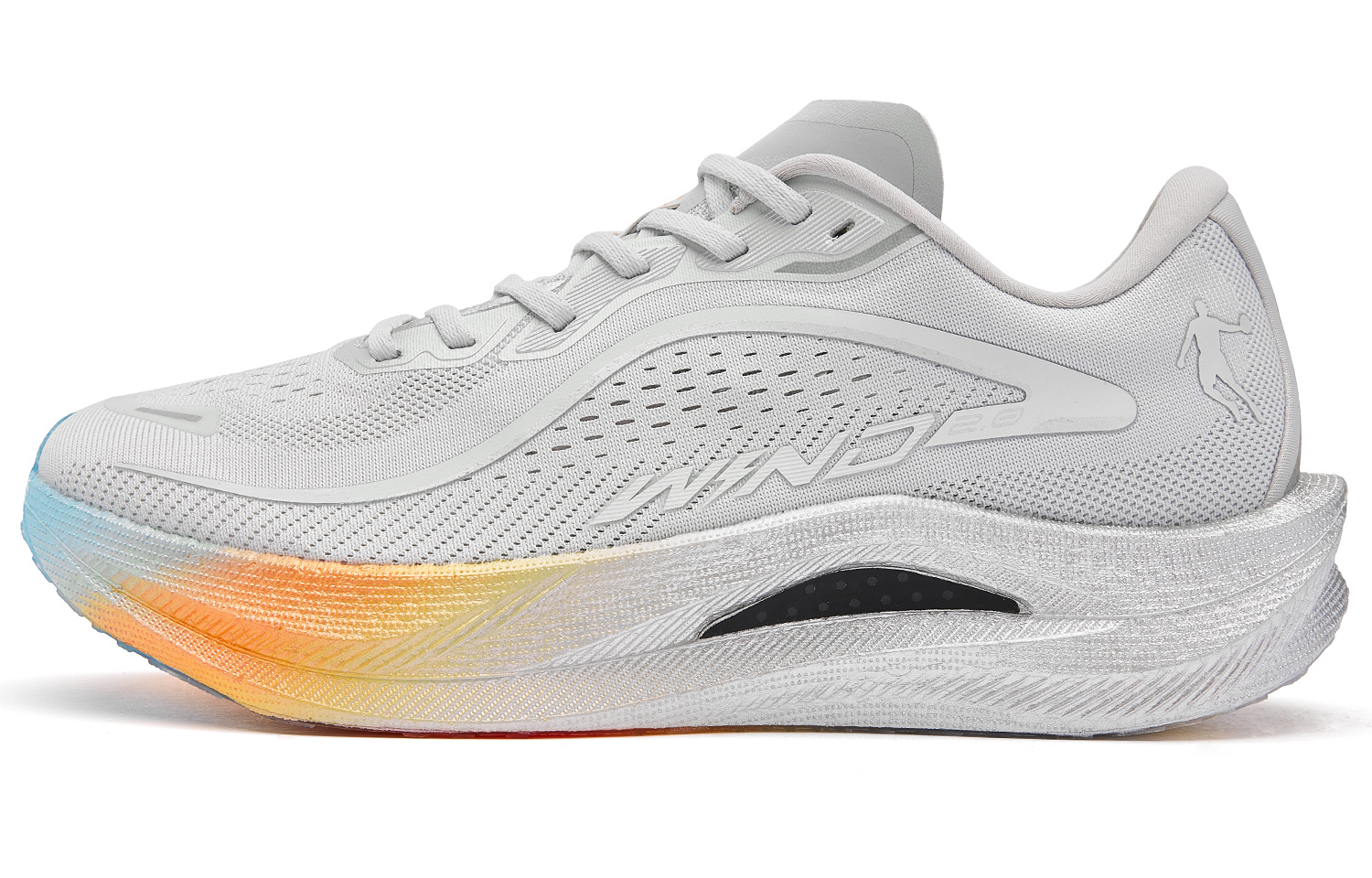 Jordan Strong Wind 2.0 Midsummer Night Sports Training Shock Absorbing Anti-Slip Wear-Resistant Low-Turbo Q-ASU Marathon Running Shoes Men's Gray Silver