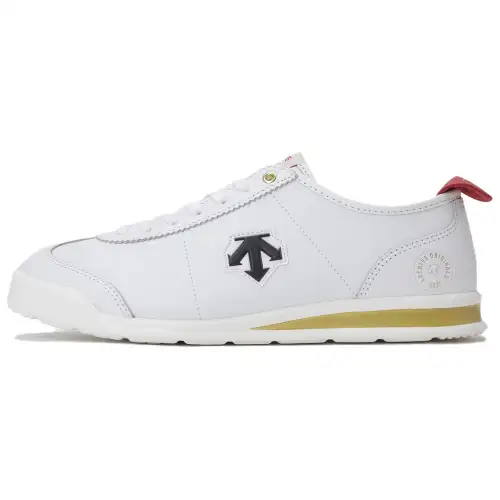 DESCENTE Crontempo Breathable Low top Running Shoes Unisex White Red Gold