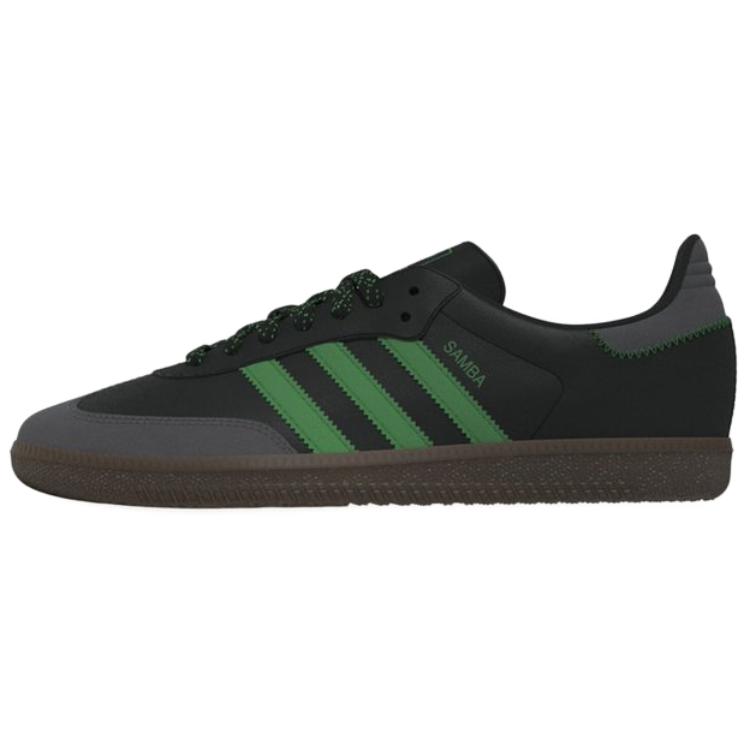 Женские кеды adidas originals SAMBA OG (зелено-серые)