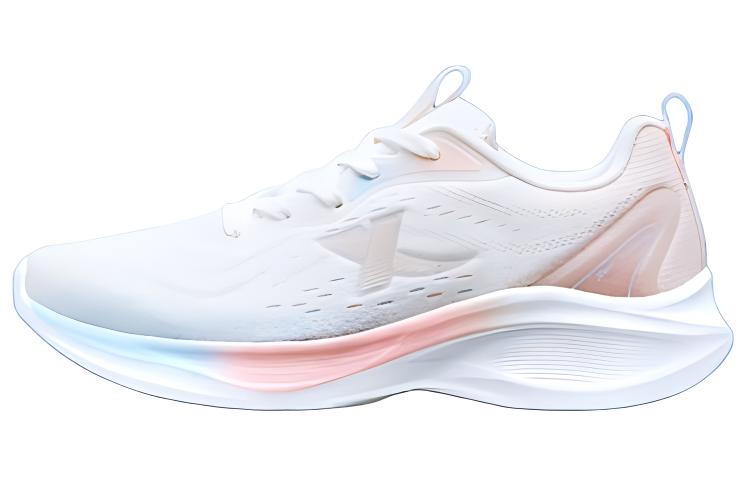 XTEP Cushioning Slip Resistant Breathable Lightweight Rebound Low top Running Shoes Women’s White Pink