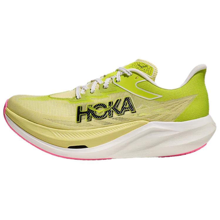 HOKA ONE ONE Rocket X 3 Low top Running Shoes Unisex Yellow Forehead