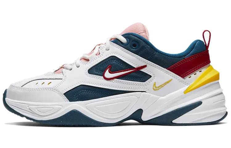 Nike M2K Tekno Trendy Low top Chunky Sneakers Women's Pink White Blue