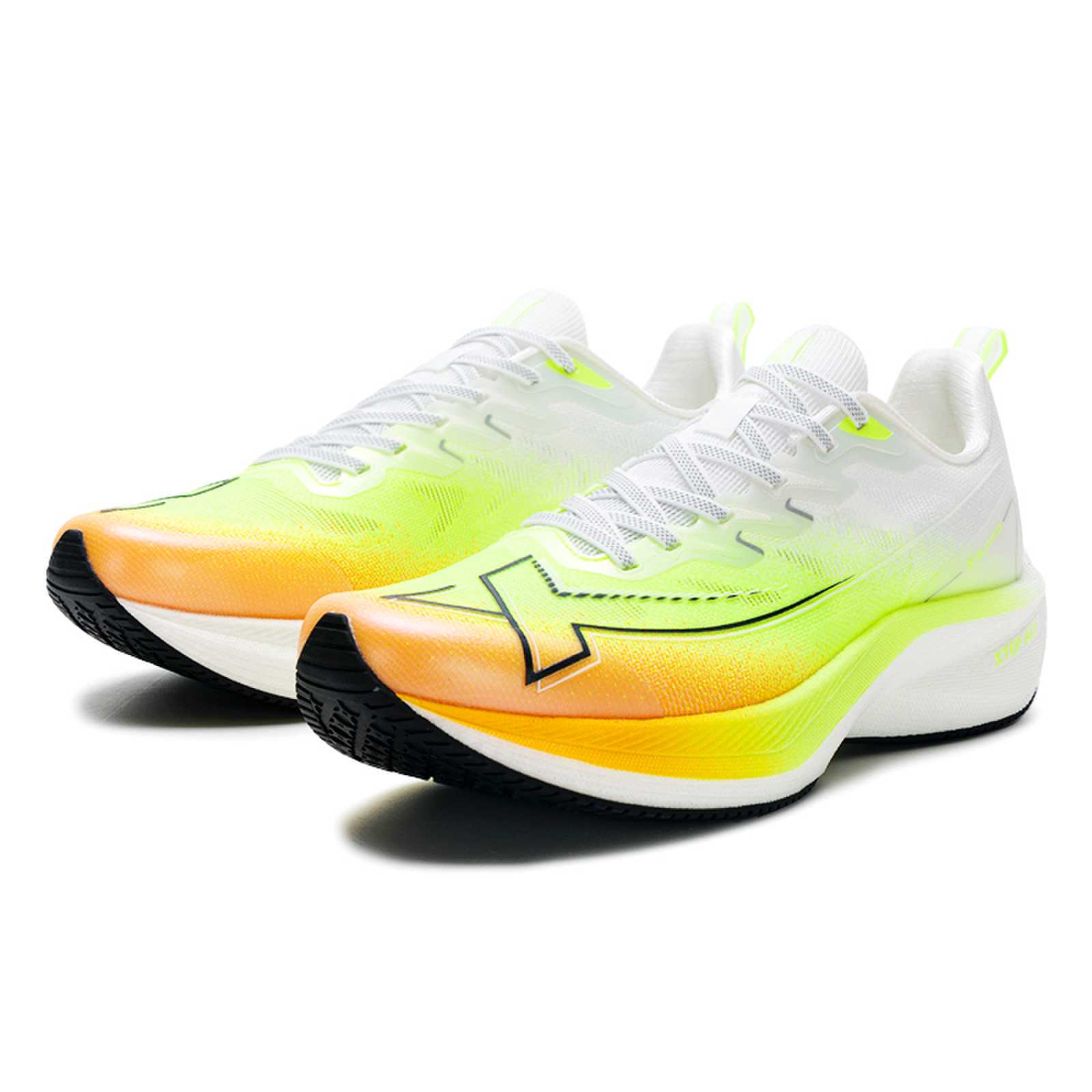 XTEP Cushioning Abrasion Resistant Breathable Low top Training Sprint Running Shoes Men’s Classic White Honey Orange