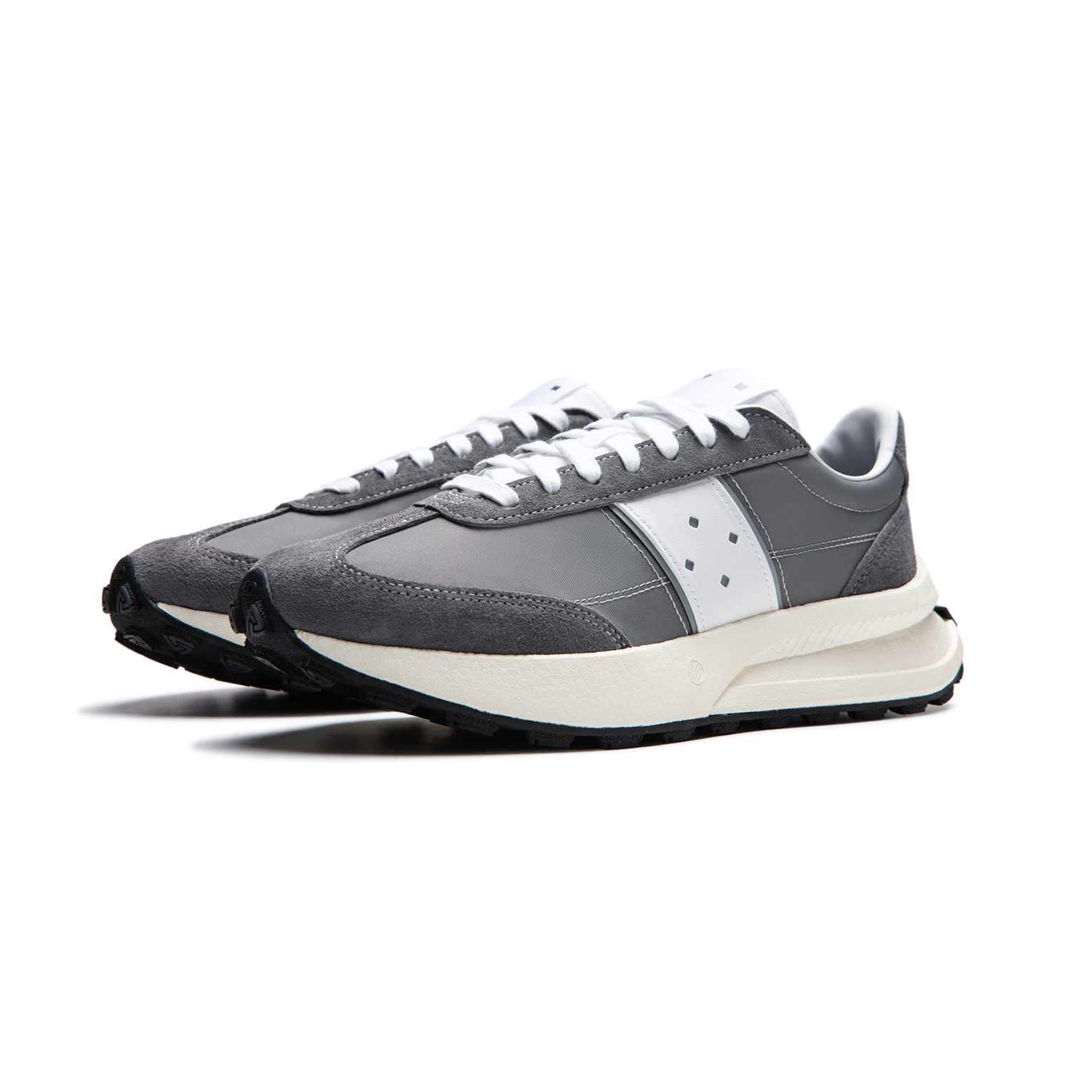 Li Ning Cushioning, Wear Resistant Low top Running Shoes Unisex Gray