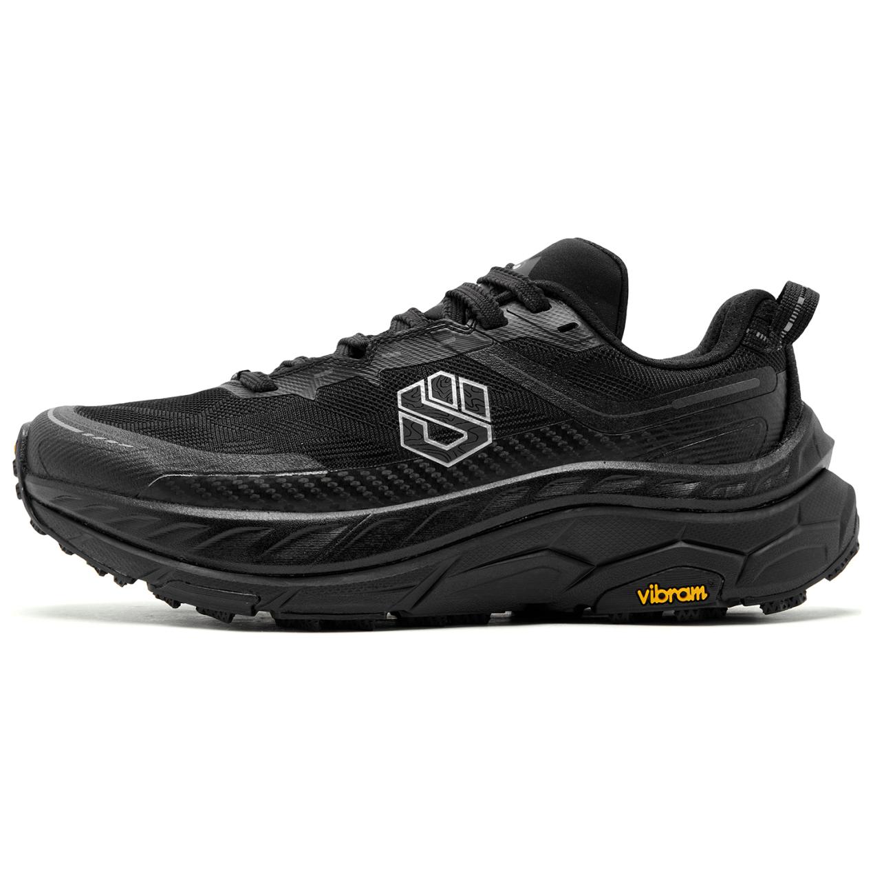 QIAODAN Mountain God 2.0 Running Shoes Men’s Low Top Black/Lightning Gray