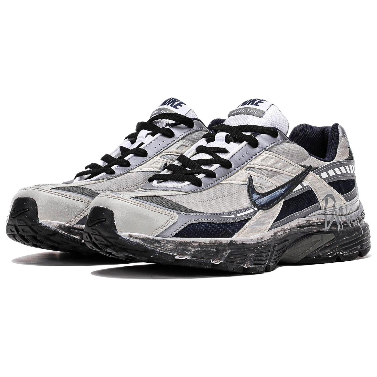Nike Initiator Abrasion Resistant Abrasion Resistant Low top Running Shoes Men’s Black Gray