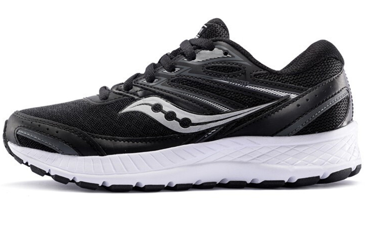 Saucony Cohesion 13 Mesh Cushioning Slip Resistant Lightweight Low top Casual Running Shoes Women’s Black White