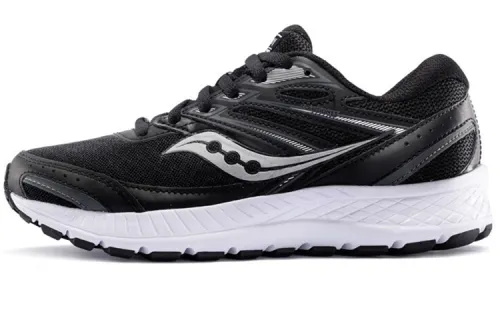 Saucony Cohesion 13 Mesh Cushioning Slip Resistant Lightweight Low top Casual Running Shoes Women's Black White