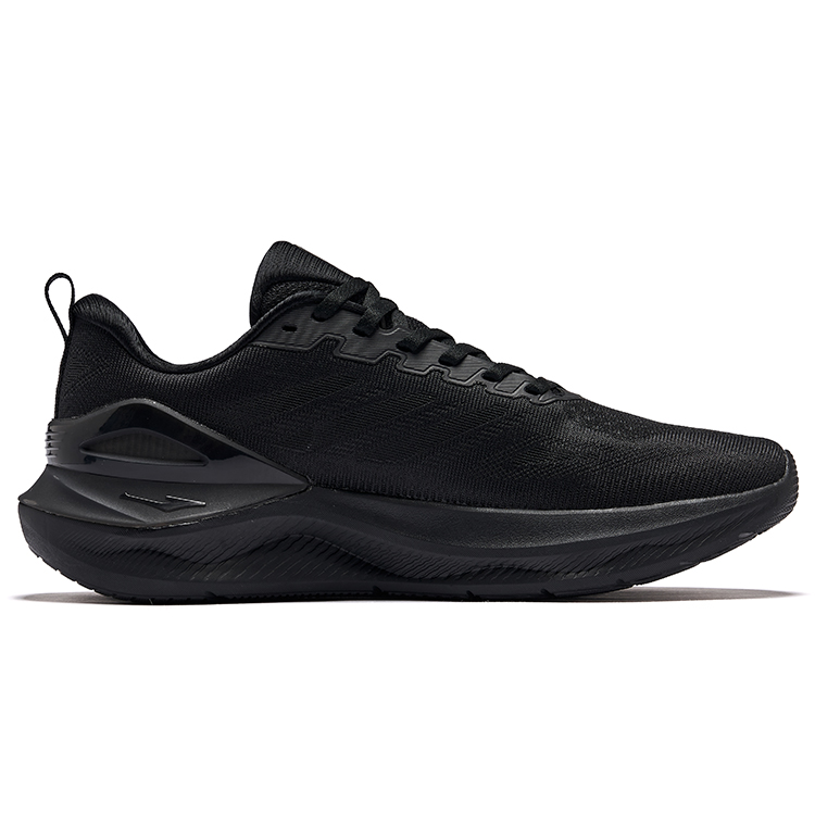 Erke Tianma 3.0 Cushioning Breathable Rebound Low top Training Sprint Running Shoes Men’s Jet Black