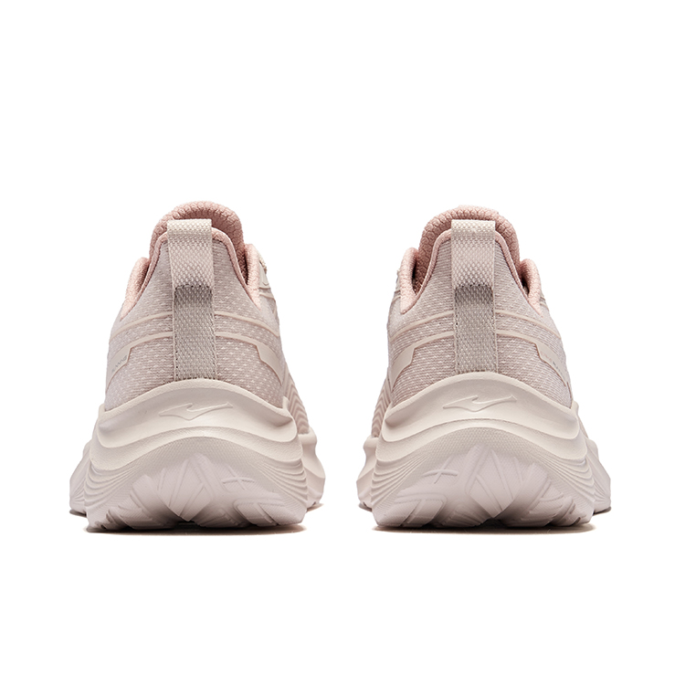 Erke Fabric Cushioning Rebound Cushioning Rebound Low top Casual Running Shoes Women’s Painted Gray Clay Pink