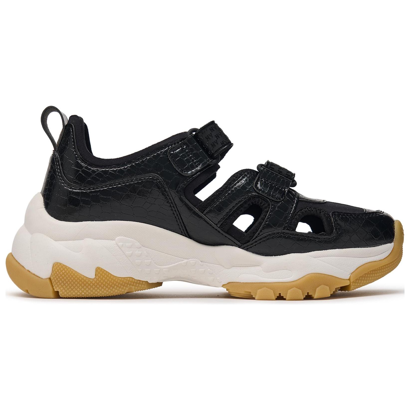 MLB Sandal Chunky Mask Textile, Synthetic Leather Cushioning Slip Resistant Low top Casual Running Shoes Unisex Black