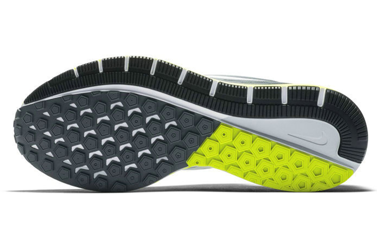 Мужские кроссовки Nike Zoom Structure 21 (серый / желтый) — Серый / жёлтый — фото 6