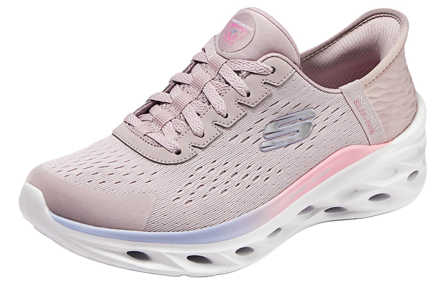 Skechers Fabric Cushioning Breathable Lightweight Low top Casual Running Shoes Women’s Purple