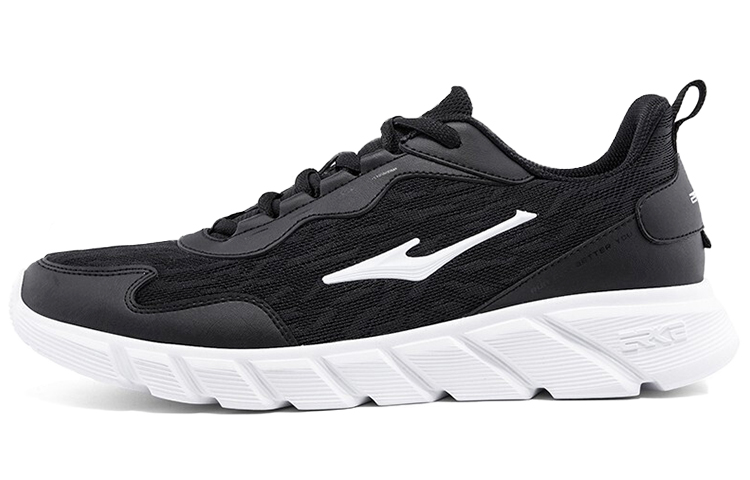 Erke Cushioning Slip Resistant Breathable Low top Casual Running Shoes Men’s Black White