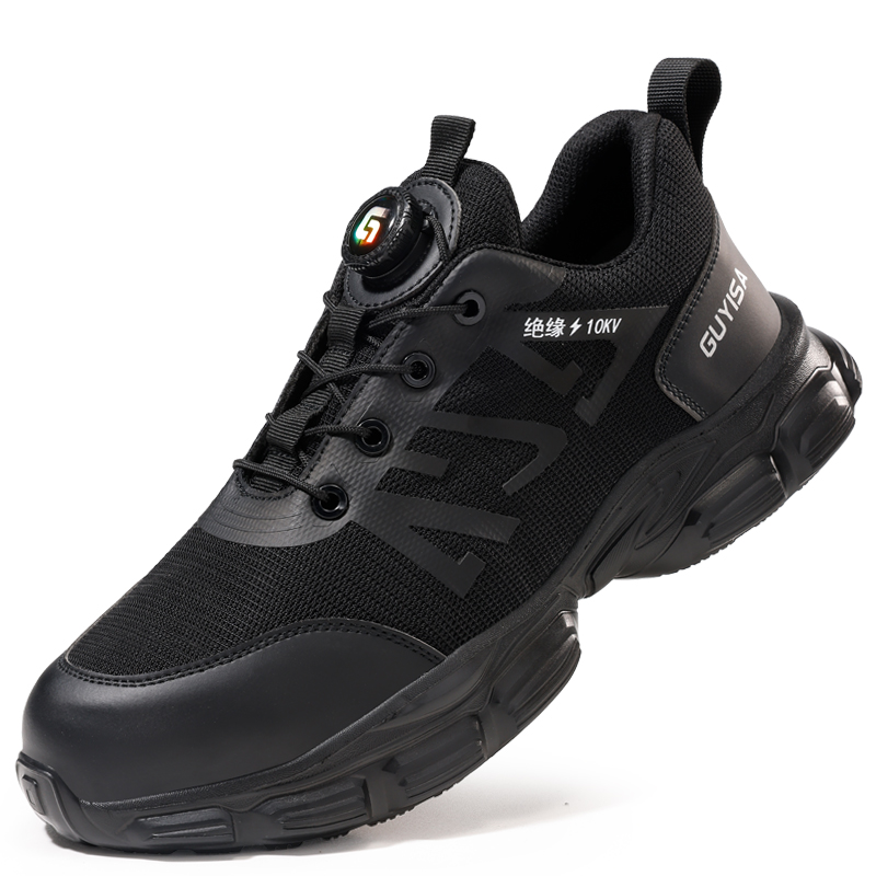 LANOUDUN Impact Resistant Lightweight Low top Outdoor Shoes Unisex Black
