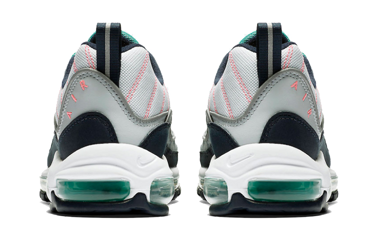 Мужские кроссовки Nike Air Max 98 South Beach (серые с бирюзовым) — 纯白金/黑曜石/动能绿 — фото 5